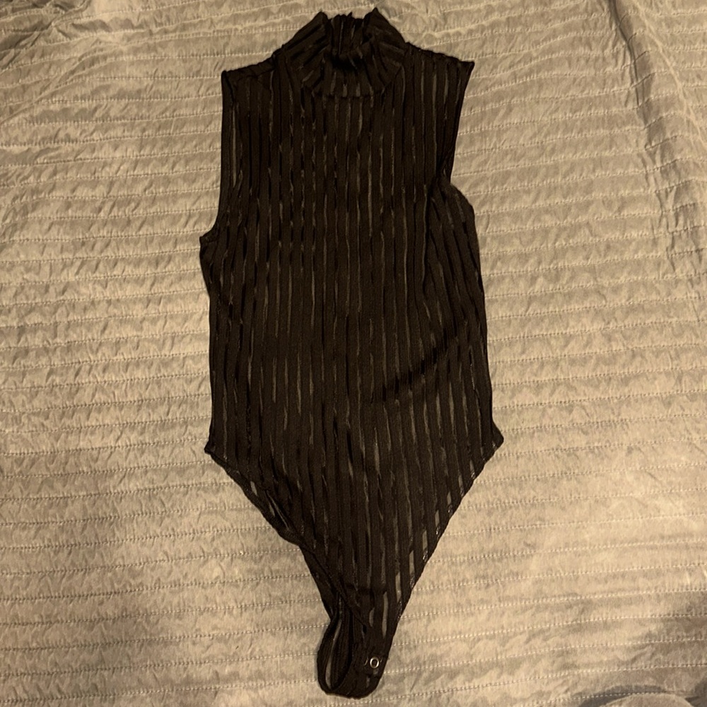 Black see thru bodysuit
